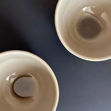 Bol en grès gris effet...
