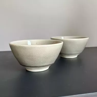 Bol en grès gris effet...