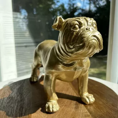Décoration "bulldog" doré