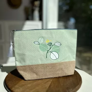 Pochette "organic" vert d'eau