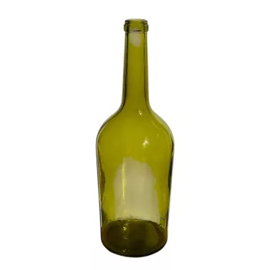 Vase bouteille vert olive