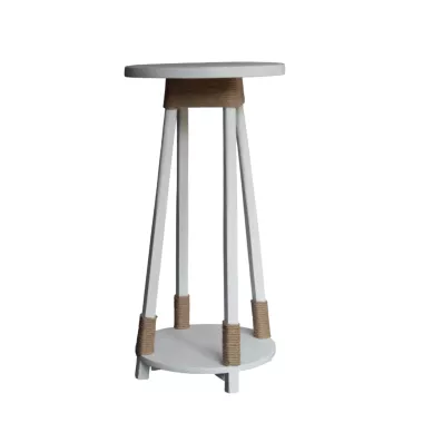 Guéridon en bois relooké