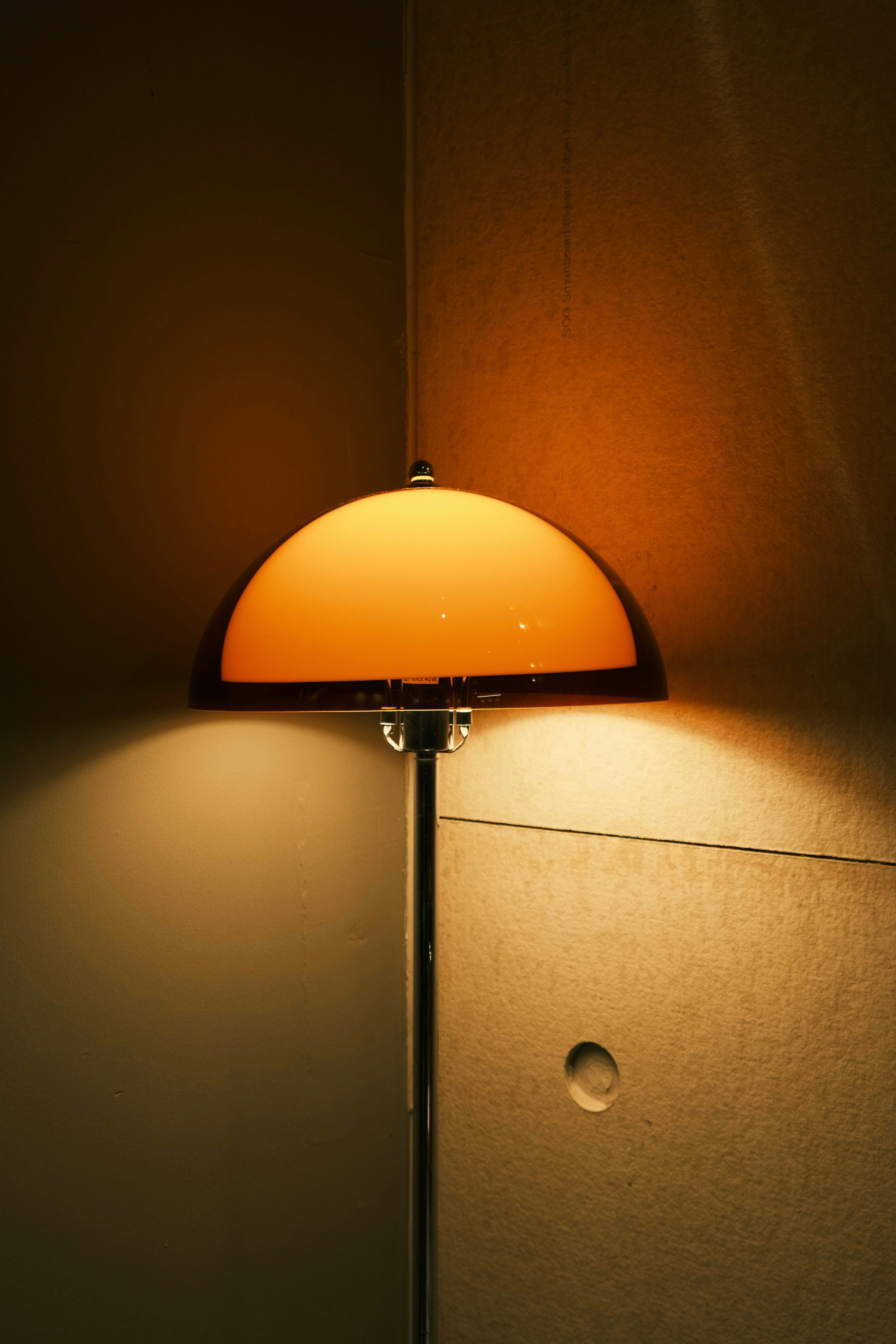 Lampe cosy vintage abat jour en verre 